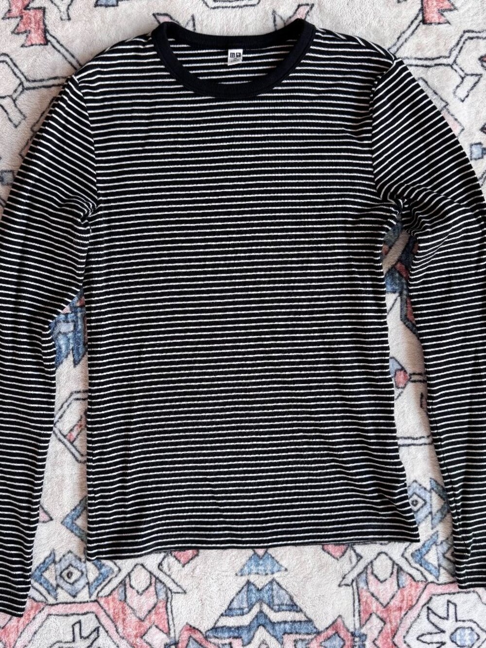 Uniqlo Soft Ribbed Long Sleeve T-Shirt - Size XSmall